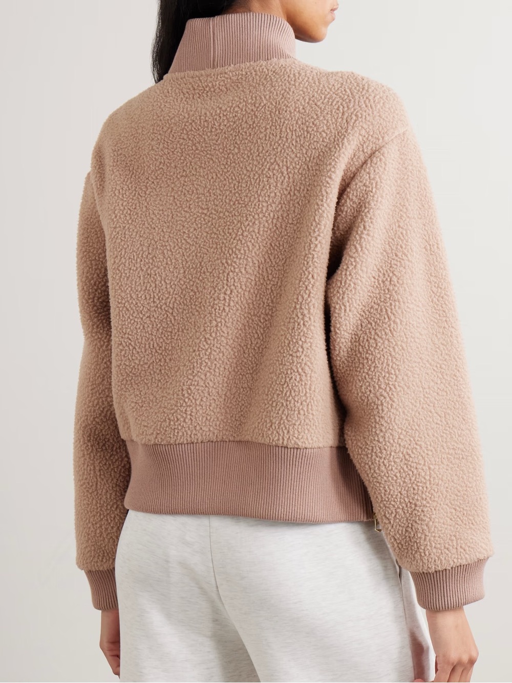 Zaful Plush Turtleneck Sweater in Dusty Rose Pink